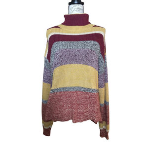 Urban Outfitters Size Small Colorful Striped Turtleneck Jodie Comer Free Guy